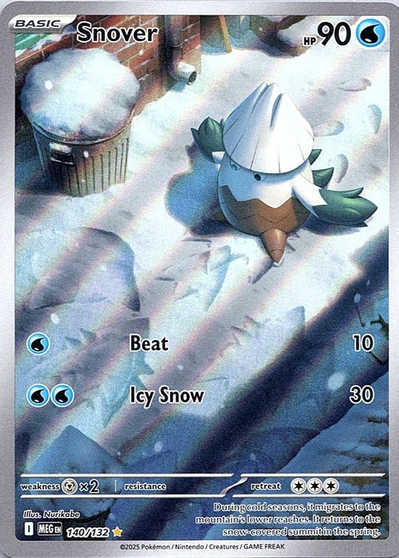 pokemon card snover Japanese 026/098 sv10 C TCG Pokmon Hit Points80 HP Form Pokemon TCG - s8b -