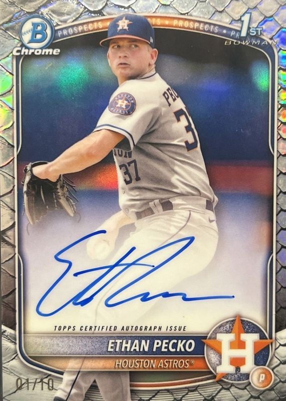 2025 Bowman Chrome #CPA-EPE Prospect Auto - Reptilian Black Refractor /10 (1st)
