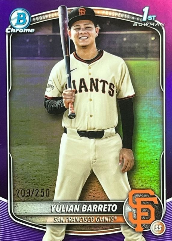 2025 Bowman Chrome #BCP-229 Prospects - Purple Refractor /250 (1st)