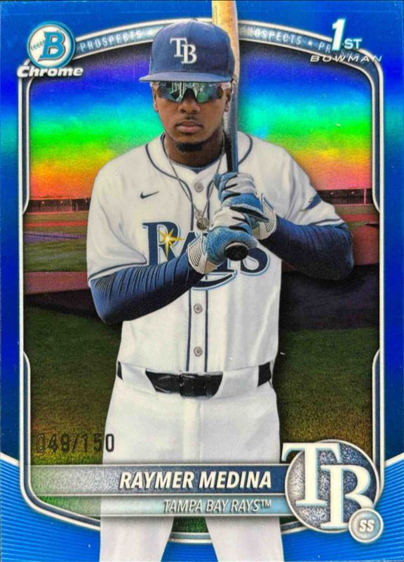 Raymer Medina 2025 Bowman Chrome #BCP-175 Chrome Prospects - Blue Refractor /250 RAW
