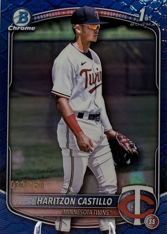 2025 Bowman Chrome #BCP-161 Prospects - Reptilian Blue Refractor /150 (1st)