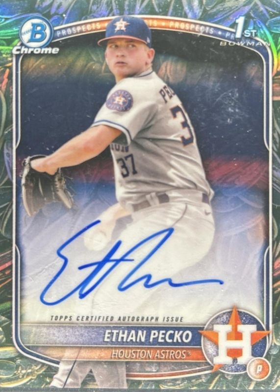 2025 Bowman Chrome #CPA-EPE Prospect Auto - Sunflower Seeds Refractor /5 (1st)