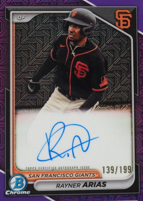 2024 Bowman Mega Box #BMA-RA Chrome Prospect Auto - Purple Refractor /199