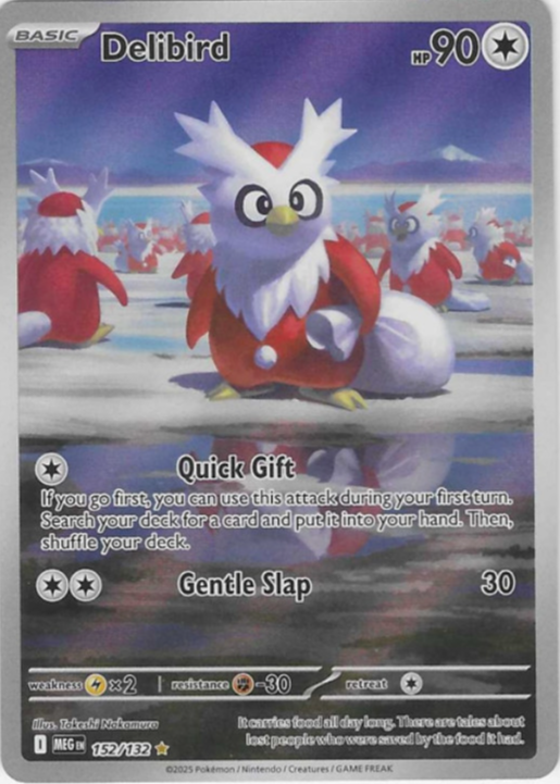 Delibird 2025 Mega Evolution #152/132 Illustration Rare Price