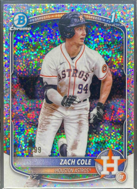 Zach Cole 2025 Bowman Chrome #BCP-244 Chrome Prospects - Speckle Refractor RAW