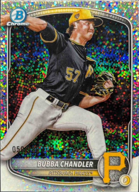 Bubba Chandler 2025 Bowman Chrome #BCP-171 Chrome Prospects - Speckle Refractor RAW
