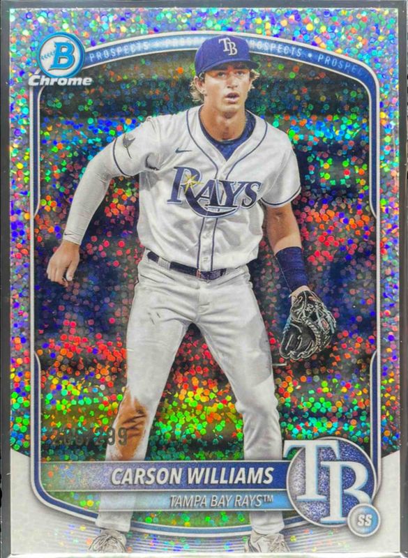 Carson Williams 2025 Bowman Chrome #BCP-234 Chrome Prospects - Speckle Refractor RAW