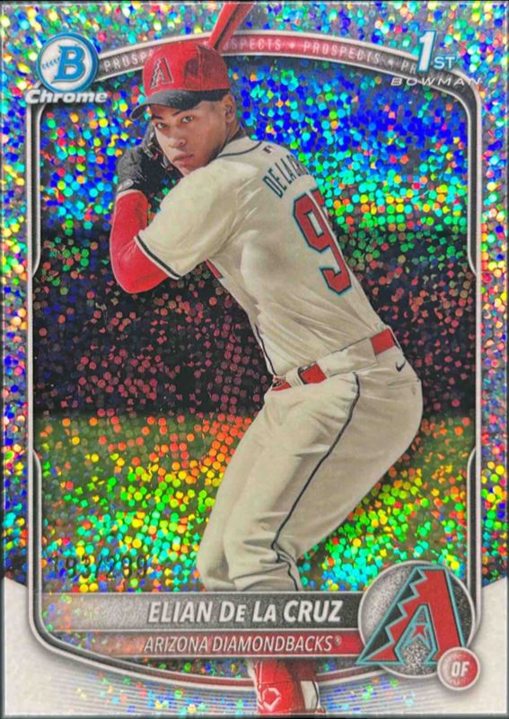 Elian De La Cruz 2025 Bowman Chrome #BCP-249 Chrome Prospects - Speckle Refractor RAW
