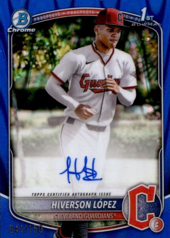 2025 Bowman Chrome #CPA-HL Prospect Auto - Blue RayWave Refractor /150 (1st)