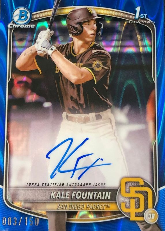 2025 Bowman Chrome #CPA-KFO Prospect Auto - Blue RayWave Refractor /150 (1st)