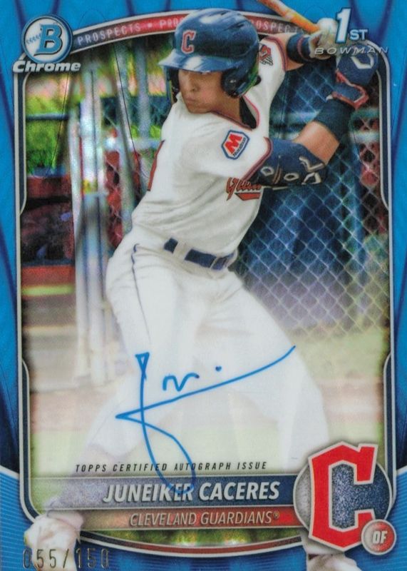 2025 Bowman Chrome #CPA-JUC Prospect Auto - Blue RayWave Refractor /150 (1st)