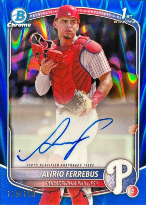 2025 Bowman Chrome #CPA-AF Prospect Auto - Blue RayWave Refractor /150 (1st)