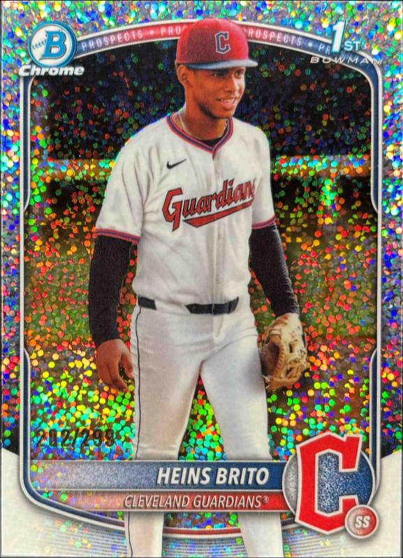 Heins Brito 2025 Bowman Chrome #BCP-203 Chrome Prospects - Speckle Refractor RAW