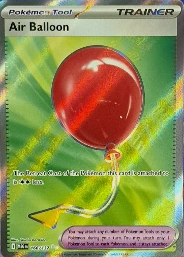 air balloon pokemon gold card Trainer Secret Rare Card Type Ultra Rare 213/202 Air Balloon