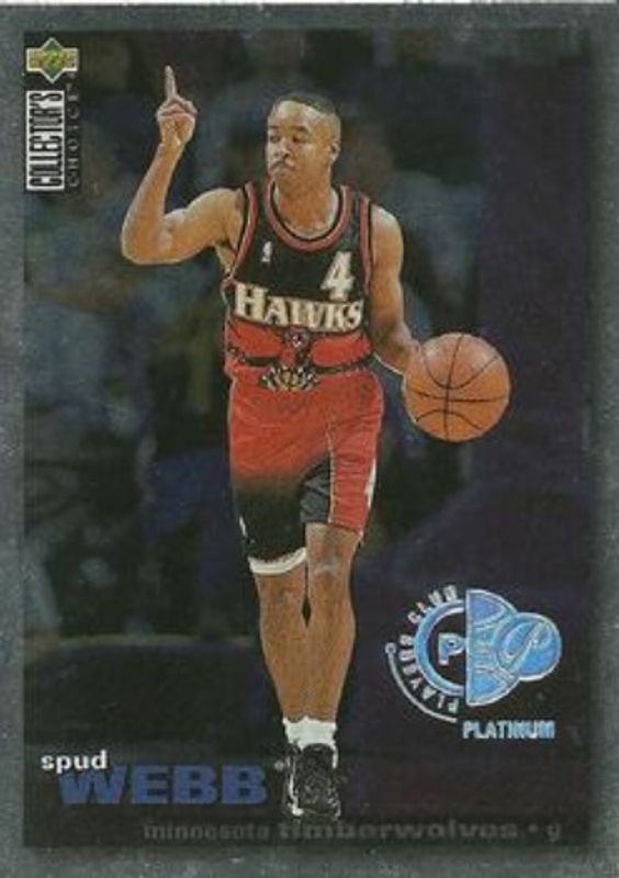 Spud Webb 1995 Collector's Choice #T6 1995 1996 Debut Player's Club Platinum RAW