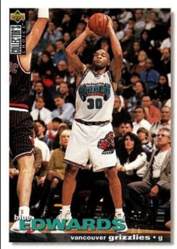 Blue Edwards 1995 Collector's Choice #T27 1995 1996 Debut Exchange RAW