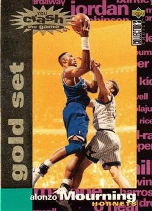 Alonzo Mourning 1995 Collector's Choice #C9 You Crash the Game Gold Exchange: Scoring RAW