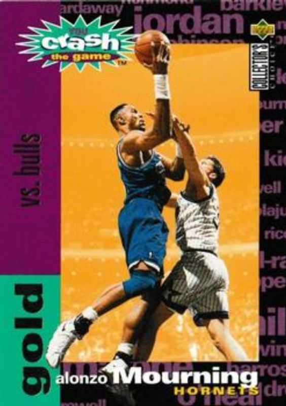 Alonzo Mourning 1995 Collector's Choice #C9a You Crash the Game Gold: Scoring RAW