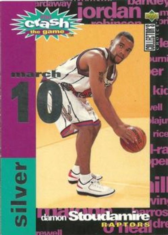 Damon Stoudamire 1995 Upper Deck Collector's Choice #C26b You Crash the Game Silver: Assists Rebounds Rookie RAW