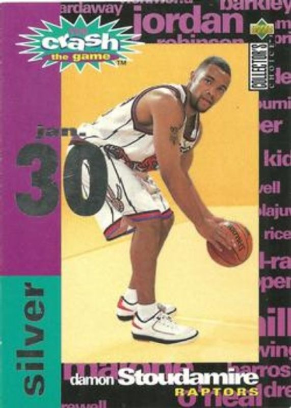 Damon Stoudamire 1995 Upper Deck Collector's Choice #C26a You Crash the Game Silver: Assists Rebounds Rookie RAW