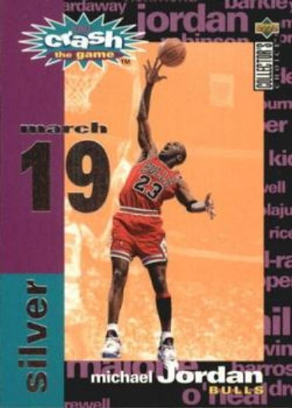 Michael Jordan 1995 Collector's Choice #C1c You Crash the Game Silver: Assists Rebounds RAW