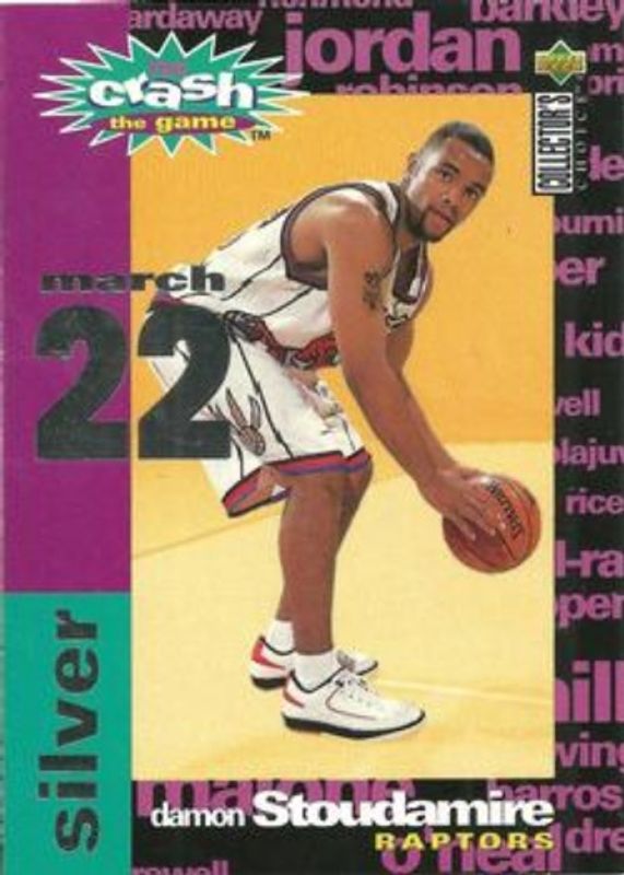 Damon Stoudamire 1995 Upper Deck Collector's Choice #C26c You Crash the Game Silver: Assists Rebounds Rookie RAW