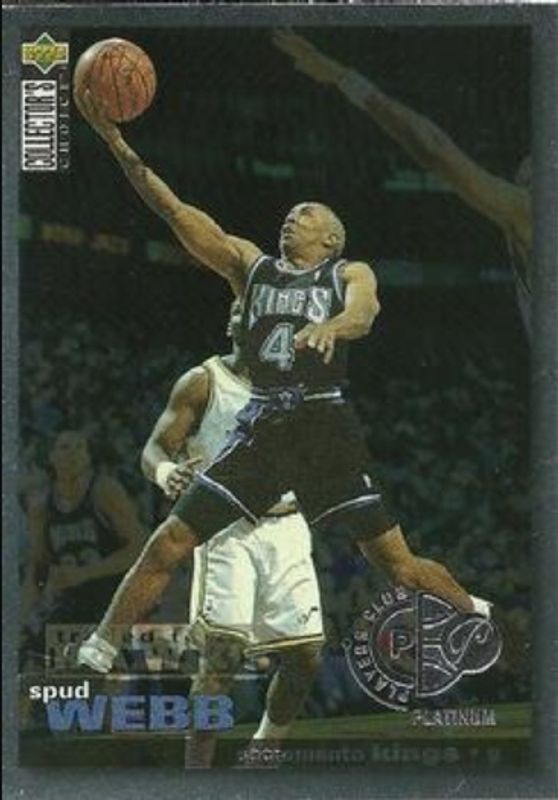 Spud Webb 1995 Collector's Choice #44 Player's Club Platinum RAW