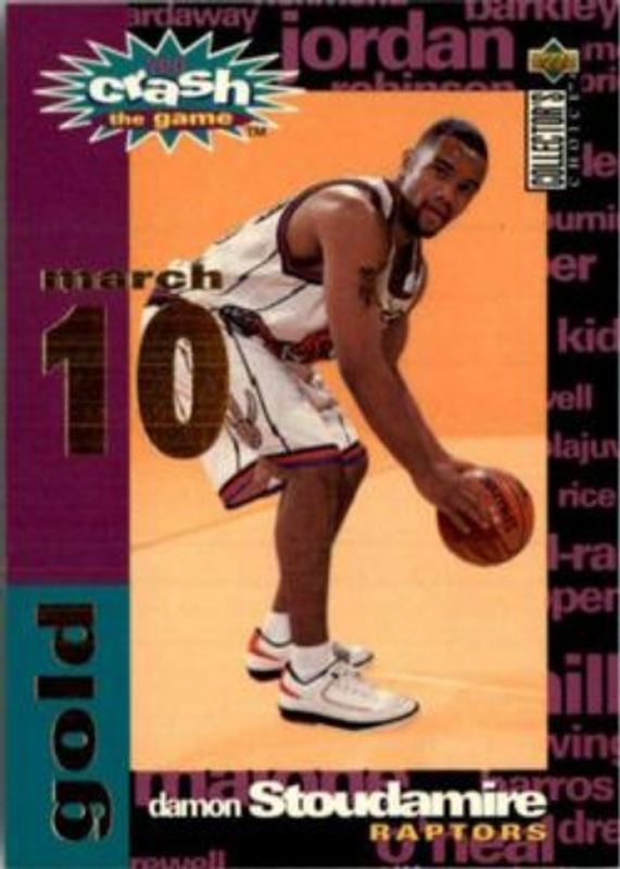 Damon Stoudamire 1995 Upper Deck Collector's Choice #C26b You Crash the Game Gold: Assists Rebounds Rookie RAW