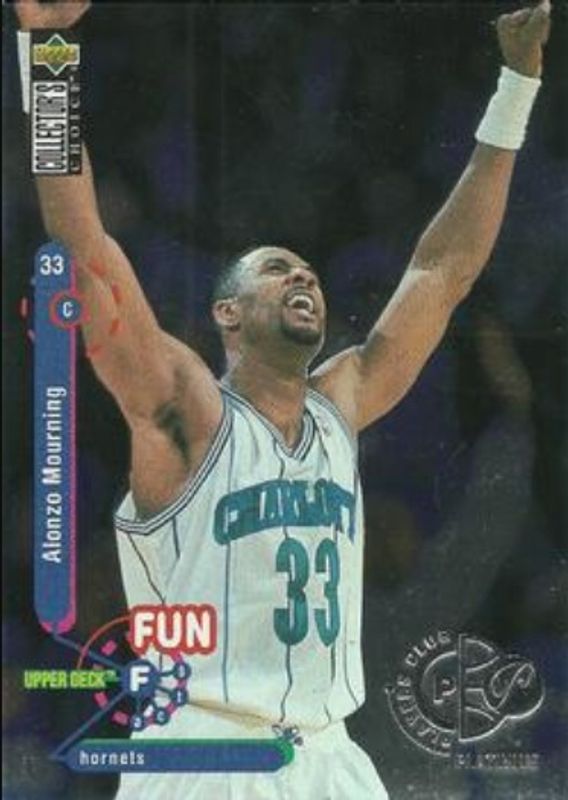 Alonzo Mourning 1995 Collector's Choice #168 Player's Club Platinum RAW