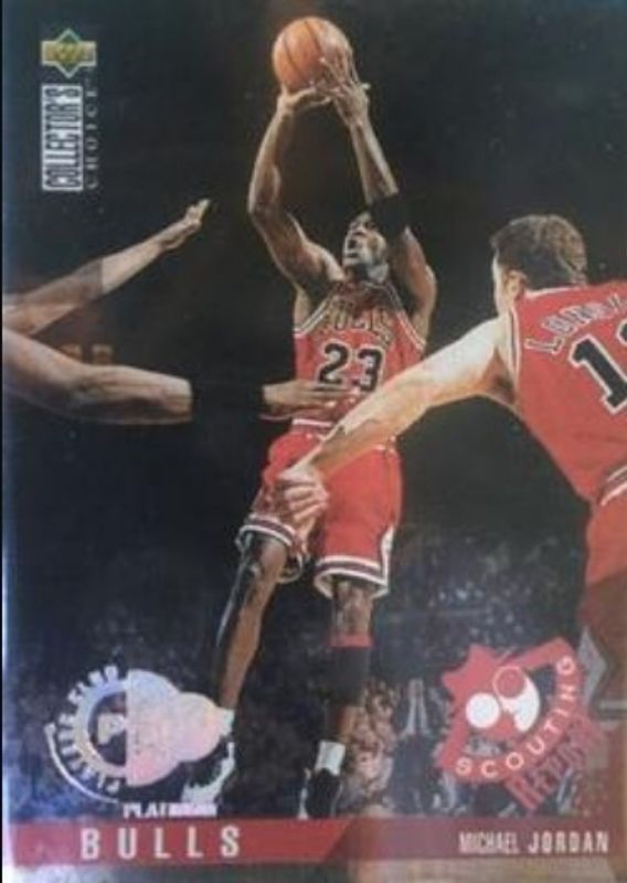 Michael Jordan 1995 Collector's Choice #324 Player's Club Platinum RAW