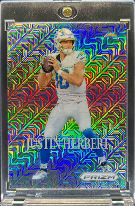 Justin Herbert 2024 Prizm Deca #7 Most Valuable Players - Mojo /30 RAW