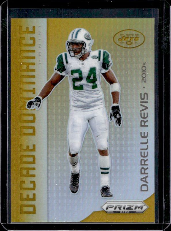 Darrelle Revis 2024 Prizm Deca #25 Decade Dominance - Gold /10 RAW