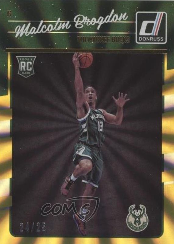 2016 Donruss #179 Yellow Holo Laser /25