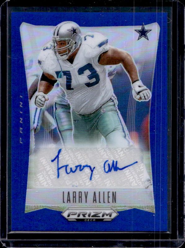 Larry Allen 2024 Prizm Deca #S-LAN Signatures - Blue /49 RAW