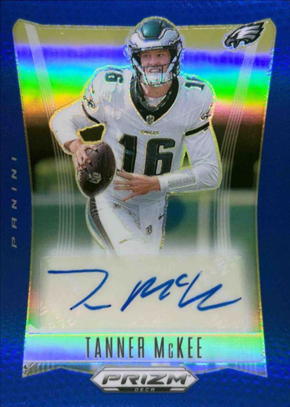 Tanner McKee 2024 Prizm Deca #S-TME Signatures - Blue /49 Price Guide ...