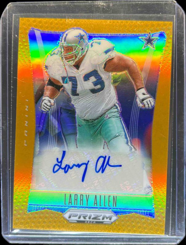 Larry Allen 2024 Prizm Deca #S-LAN Signatures - Gold /10 RAW