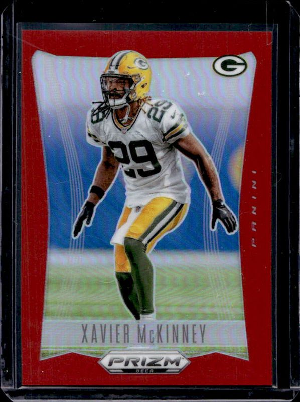 Xavier McKinney 2024 Prizm Deca #114 Red /199 RAW