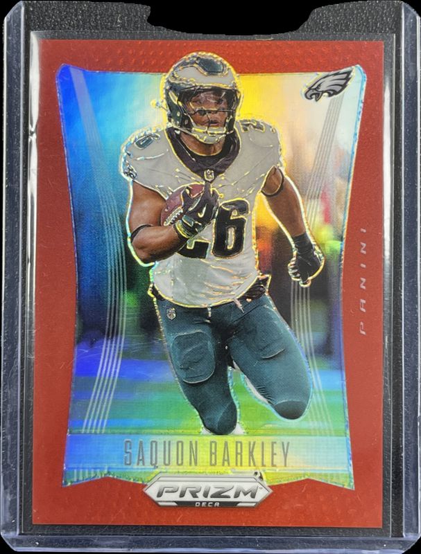 Saquon Barkley 2024 Prizm Deca #240 Red /199 RAW