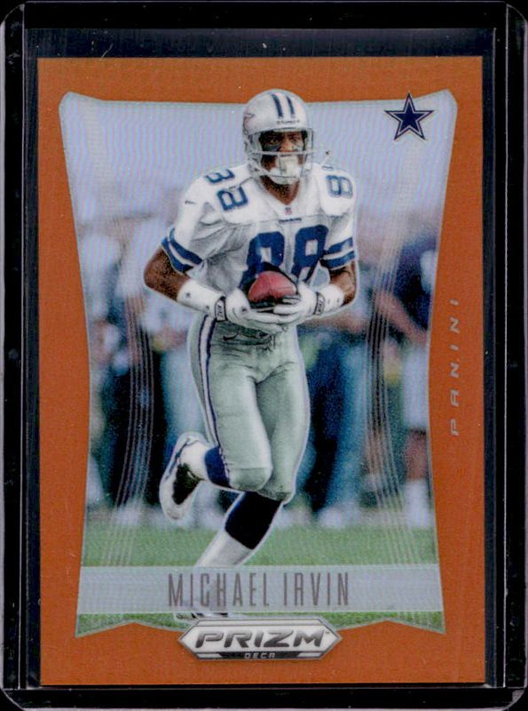 Michael Irvin 2024 Prizm Deca #85 Orange /49 RAW