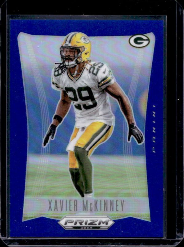 Xavier McKinney 2024 Prizm Deca #114 Blue /149 RAW