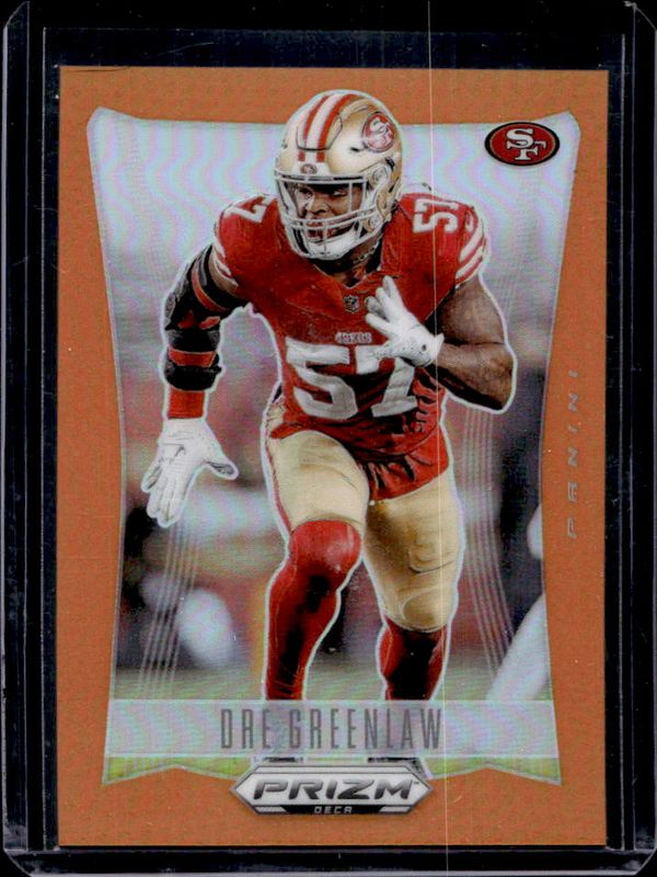 Dre Greenlaw 2024 Prizm Deca #258 Orange /49 RAW