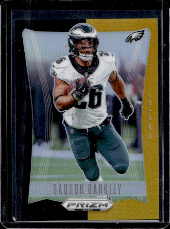Saquon Barkley 2024 Prizm Deca #240 Black Gold /5 RAW