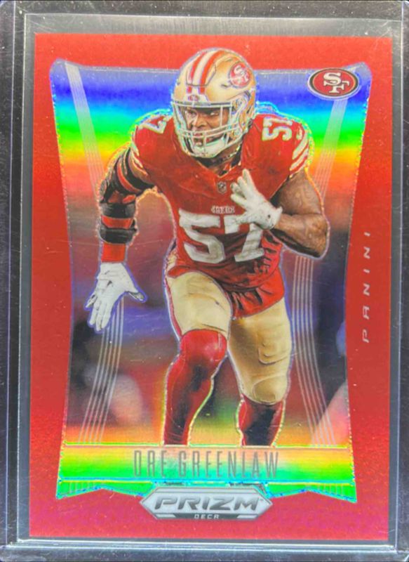 Dre Greenlaw 2024 Prizm Deca #258 Red /199 RAW