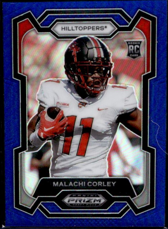 Malachi Corley 2024 Prizm Draft Picks #143 Blue /199 Rookie RAW