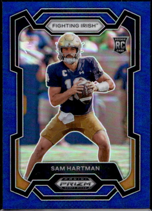Sam Hartman 2024 Prizm Draft Picks #149 Blue /199 Rookie RAW