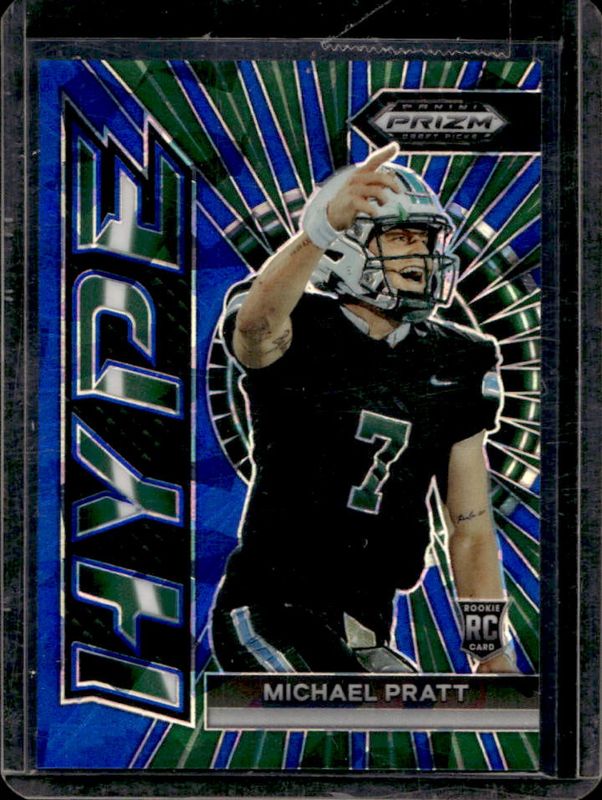 Michael Pratt 2024 Prizm Draft Picks #HP-MP Hype - Blue Ice /99 Rookie RAW