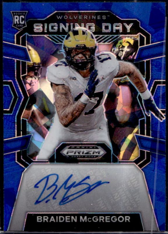 2024 Prizm Draft Picks #SD-BMR Signing Day Autographs - Blue Ice /75