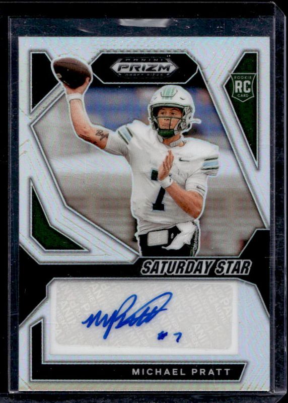 Michael Pratt 2024 Prizm Draft Picks #SSS-MPT Saturday Star Signatures - Silver Rookie RAW