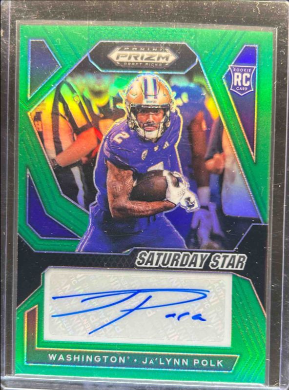 Ja'Lynn Polk 2024 Prizm Draft Picks #SSS-JPK Saturday Star Signatures - Green Rookie RAW