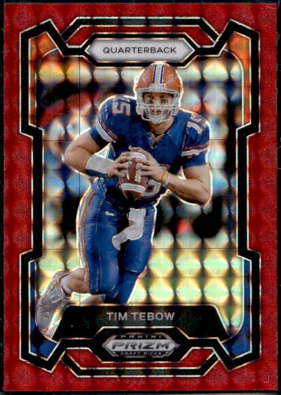 Tim Tebow 2024 Prizm Draft Picks #35 Red Finite /125 RAW